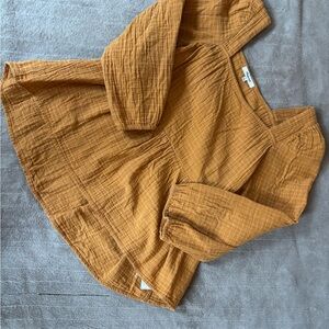 Madewell Lightspun Millbrook Puff Sleeve Peplum Top Windowpane